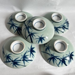 蓋付き丼4個セット 染付 竹柄 和食器 の画像