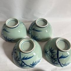 蓋付き丼4個セット 染付 竹柄 和食器 の画像