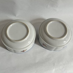 小鉢 2個セット 花柄 渕ブルー 和食器の画像