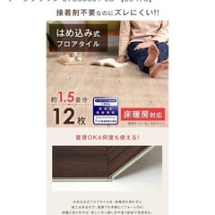 タンスのゲン     はめ込み式フロアタイル12枚 1.5畳分の画像