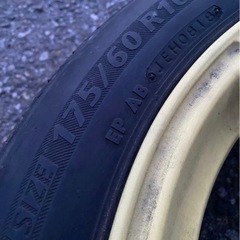 【直接引取歓迎！】アルミホイール 16インチ 2本セット 5.5J PCD100 4穴 +37 175/60R16 タイヤセット タイヤレター ホワイトレター ma16の画像