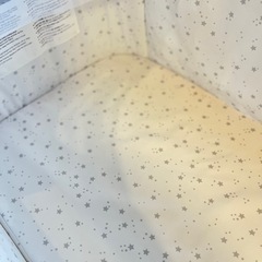 キャスター付きベビーベッド 高さ6段階調節 折りたたみ可の画像