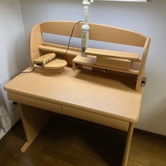 勉強机　スタンド・サイドテーブル付きの画像