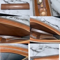 PARIONE パリオーネ セカンドバッグ クラッチバッグ ブラウン 紐だけ破損あり 紐以外の状態は綺麗ですの画像