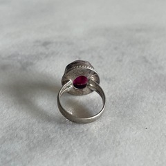 関西万博　天然石リング　ピンクルビー指輪の画像