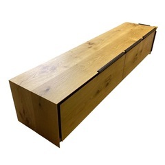 【ジ0228-29】大画面テレビにぴったりサイズ‼️木製テレビ台 幅180cmの大サイズ 収納ありの画像