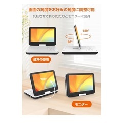 ポータブルDVDプレーヤー CDプレーヤー type-cモバイルバッテリー充電　の画像