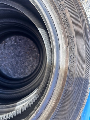 夏タイヤ　165/55R14  ブルーアース　4本　22年製　残溝5mm〜