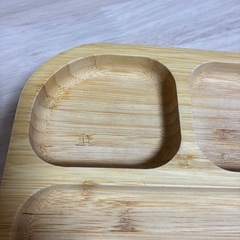 ひっくり返らない　離乳食　リノワ Linour　吸盤付き竹製プレート 　の画像