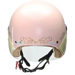 バイク ヘルメット 女子 ピンク StreetAliceセミジェット　未使用の画像