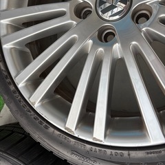 4本 VW ゴルフ5 GOLF Ⅴ R32 純正 アルミ ホイール スタッドレスタイヤ セット 18×7.5J +51 PCD 112 5穴の画像