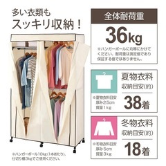 ハンガーラック カバー付きの画像