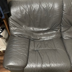 3人掛けソファ ブラックの画像