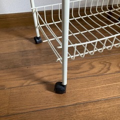 スチールワゴン キャスター付き アイポリーの画像