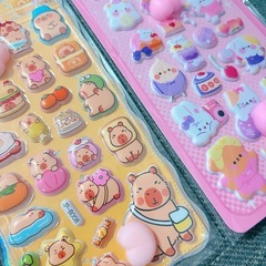 人気シール ぷくぷく マイメロ カピバラ アニマルの画像
