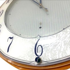 美品！セイコー エンブレム 電波掛け時計 HS502B 完動品 電池交換済の画像