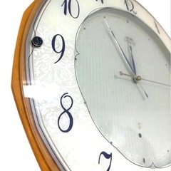 美品！セイコー エンブレム 電波掛け時計 HS502B 完動品 電池交換済の画像