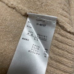 ロングカーディガン ベージュ XLの画像