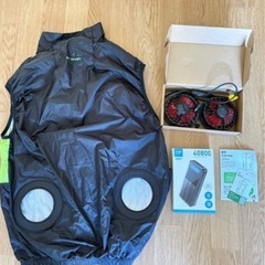 空調服とファンケーブルバッテリーセットの画像