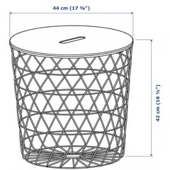【美品】IKEA KVISTBRO 収納テーブル ホワイトの画像