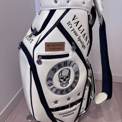 VALIANT キャディバッグ 限定モデル スカル ホワイト/ネイビーの画像