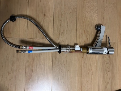 洗面用 シングルレバー混合水栓 シャワーホース付きKVK KM8001TF