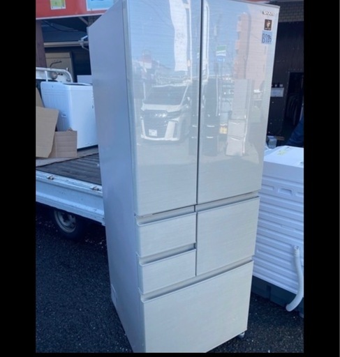 NO B785?福岡市内配送設置無料✨?SJ-F501E-N 冷蔵庫 プラズマクラスター冷蔵庫 ゴールド系 [502L /6ドア /観