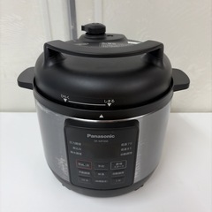 【🐤買取市場 6ヶ月保証】R229 ☀️ Panasonic / パナソニック 電気圧力なべ ブラック SR-MP300 20年製⭐ 動作確認済 ⭐ クリーニング済の画像