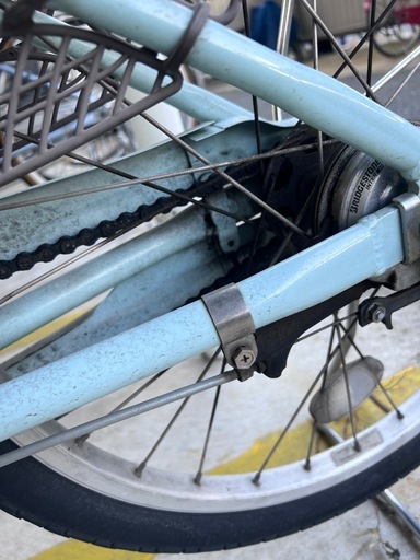 【中古】ブリヂストン　22型 自転車 アルミーユ ミニ　オパールミントAU20T 2017年/点灯虫モデル 一般自転車】アルミーユ ミニ 22インチ | BRIDGESTONE(ブリヂストン 