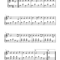 2026年度（令和8年）の保育士試験実技（音楽）のピアノ課題曲「うれしいひなまつり」と「山の音楽家の画像