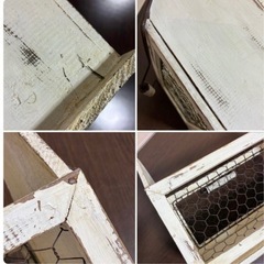 取っ手付き木製ワイヤーフェンスBOXの画像