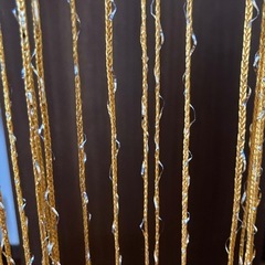 ひものれん ラメ糸 ストリングカーテン 間仕切り  目隠し おしゃれ キラキラ 90×200cm
の画像