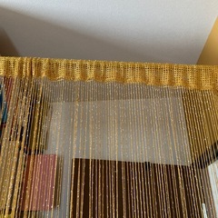 ひものれん ラメ糸 ストリングカーテン 間仕切り  目隠し おしゃれ キラキラ 90×200cm
の画像