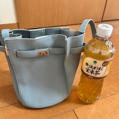 ブルーグレー　ショルダーバッグの画像