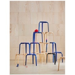 【3/9まで引取】廃盤レア色！IKEA KYRRE/シルレ スツール（ブルー） の画像