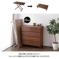 【定価30,000円】昇降テーブル110×60cm→2倍に拡張可　ガス圧式の画像