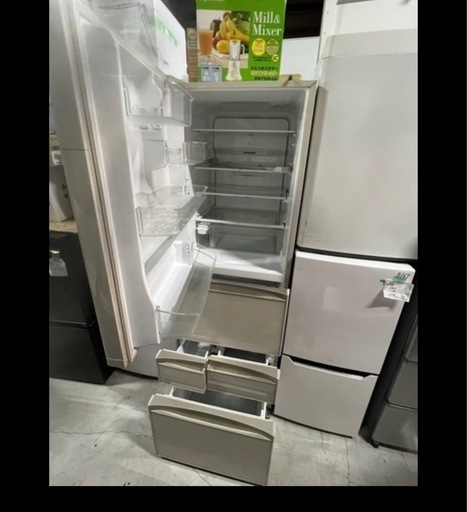 NO B741?福岡市内配送設置無料✨?東芝 TOSHIBA 片開きタイプ 冷凍冷蔵庫（410L・右開き） 5ドア ラピスアイボリー 