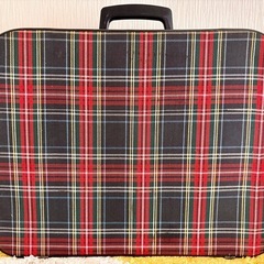 echo  トランクケース タータンチェック 昭和レトロの画像