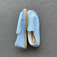 フランス製美品未使用エスパドリュー風ローファーサイズ40ライトブルーの画像
