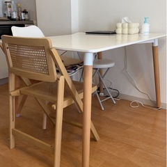 ダイニングテーブル ホワイト ナチュラルの画像