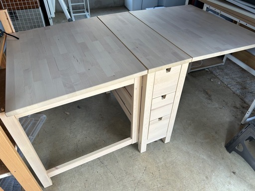 美品✨IKEA 折りたたみダイニングテーブル（収納スペースあり）