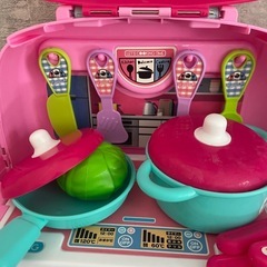 おままごとキッチンバッグセット ピンク Uki-Uki Cookingの画像