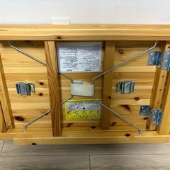 無印良品 折りたたみテーブル パイン材×2個の画像