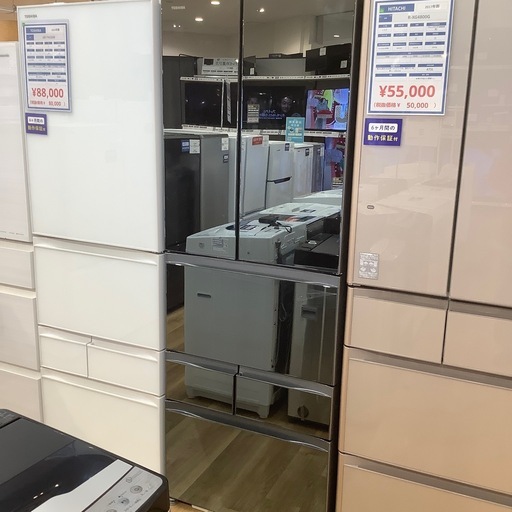 【トレファク神戸南店】TOSHIBAの6ドア冷蔵庫です【取りに来られる方限定】