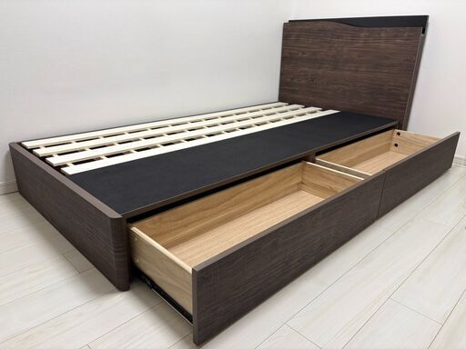 【美品】大塚家具 シングルベッドフレーム 収納付き 2024年購入