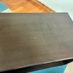 キャスター付き テレビ台 ローボード ダークブラウンの画像