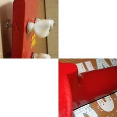 HAWAIIAN　ソプラノウクレレ　赤　ハイビスカス柄　長期保管、わけありの画像