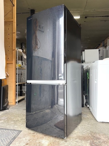 札幌市内配送可 18年製 東芝 TOSHIBA 153L 2ドア冷蔵庫 GR-P15BS-K メタリックブラック 右開き