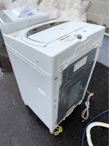 札幌市内配送可 19年製 東芝 TOSHIBA ZABOON 7kg 全自動洗濯機 AW-7G8-W グランホワイト