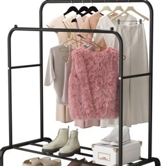 パイプハンガーラックダブル用 2段の画像